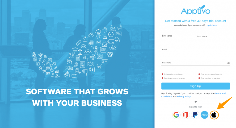 SSO Sign Up With Apple ID