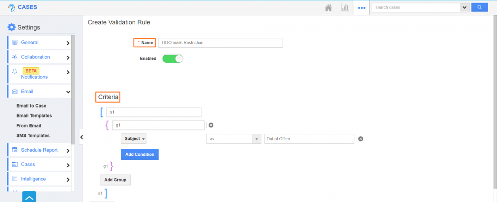 Email to Case Validation Rule
