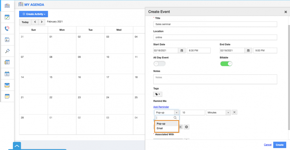 E-Mail Reminder for Tasks & Events